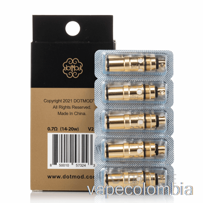 Bobinas De Repuesto Vape Recargable Dotmod Dotaio Bobinas De Malla Simple De 0.7ohm